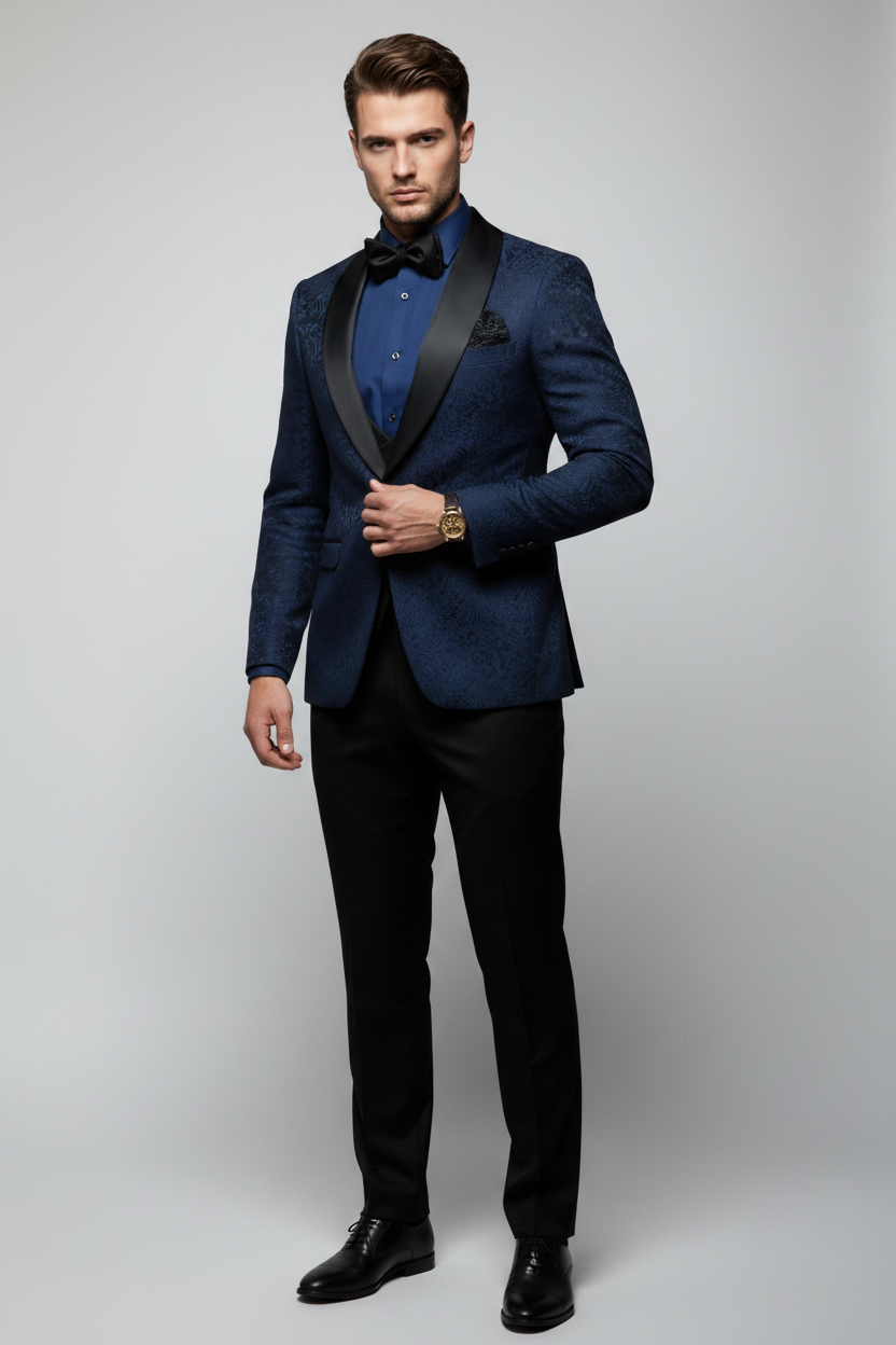 Adrián traje azul pose 1