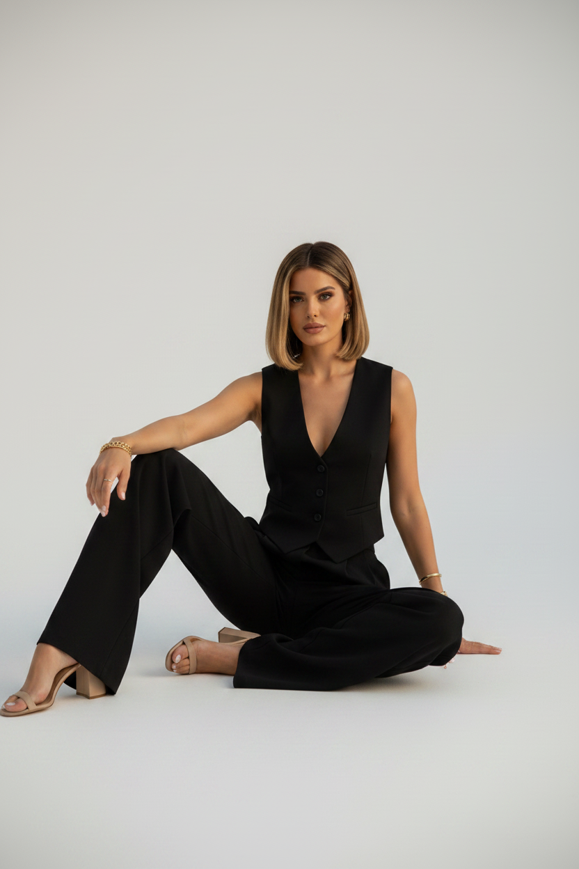Beatriz negro - sentada