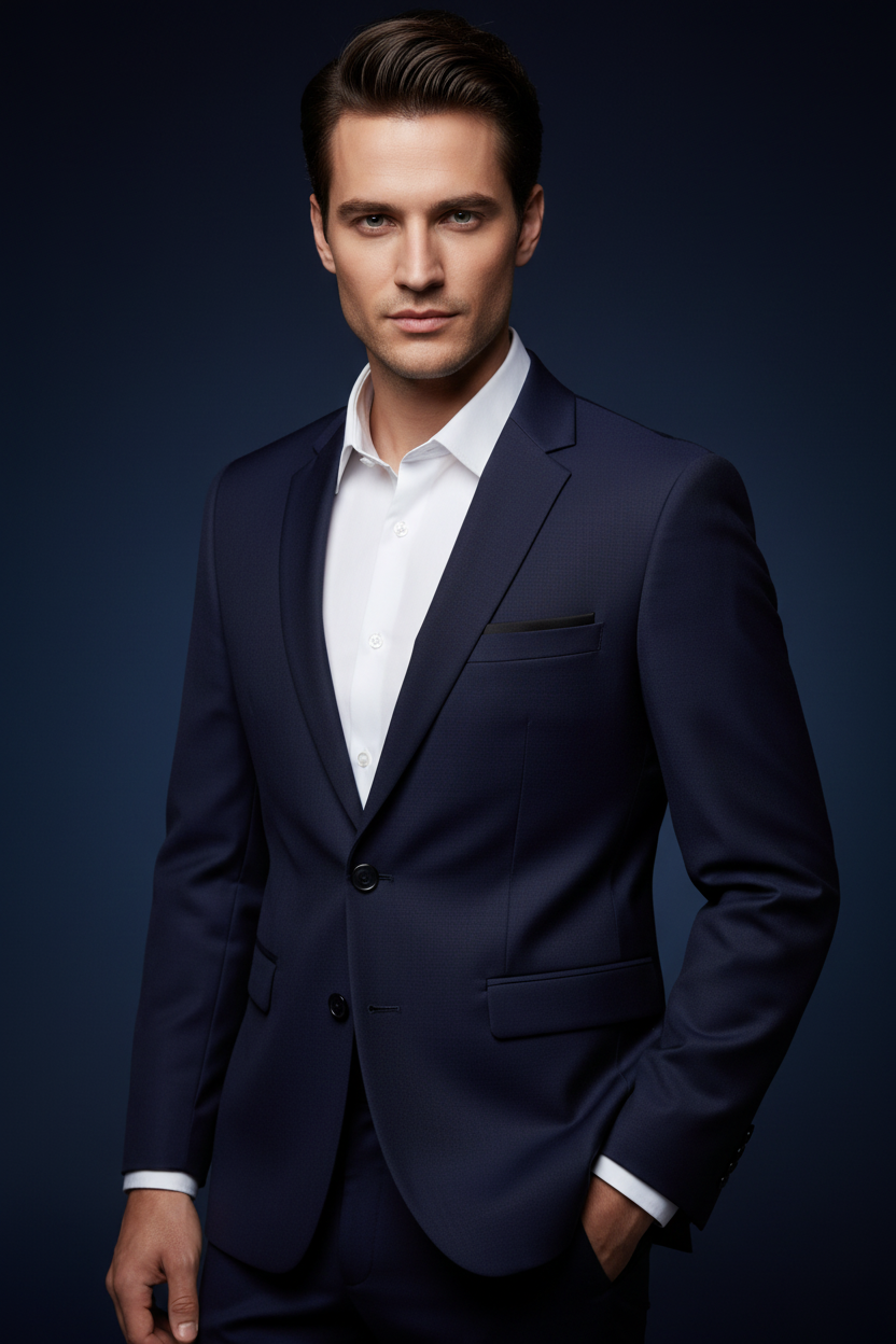 Blazer azul marino corregido completo