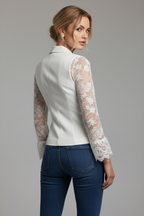 Blazer blanco espalda