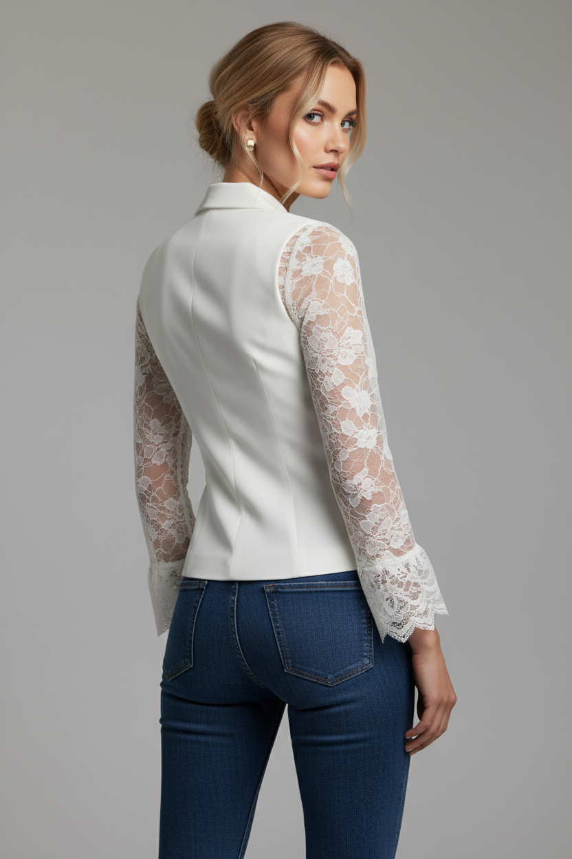 Blazer blanco espalda
