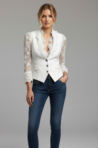 Blazer blanco frontal