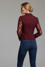 Blazer burdeos espalda