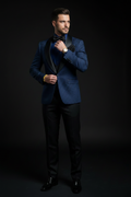 Blazer jacquard pose 2