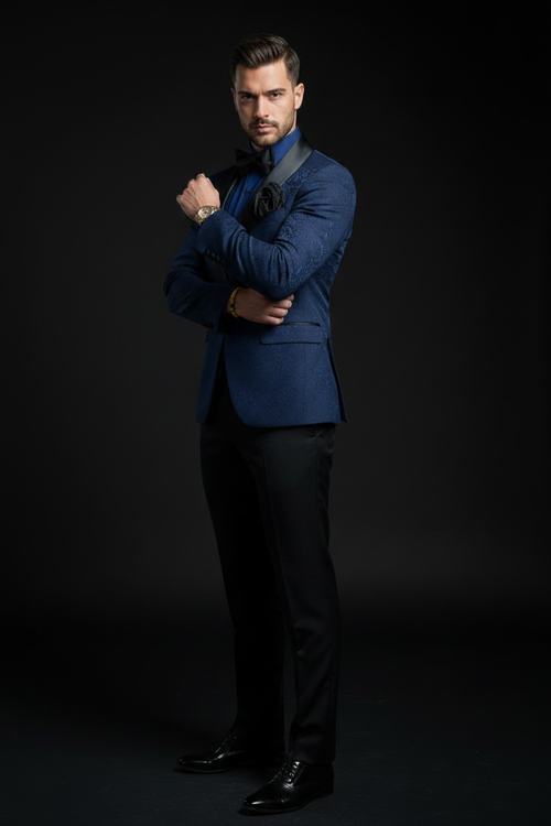Blazer jacquard pose 3