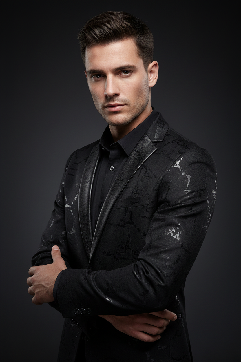 Blazer negro cuero mejorado