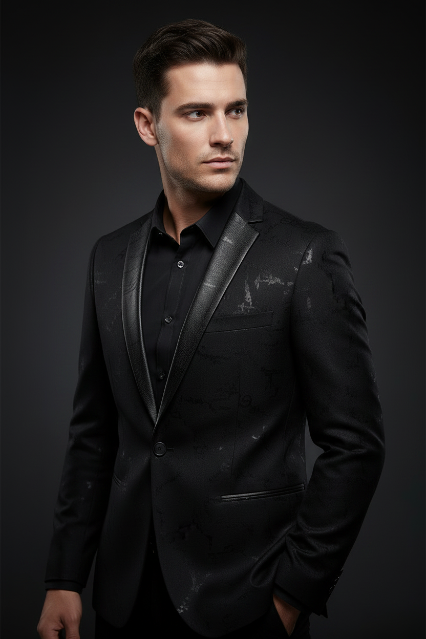 Blazer negro pose 2