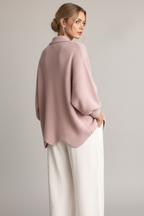 Cardigan rosa espalda