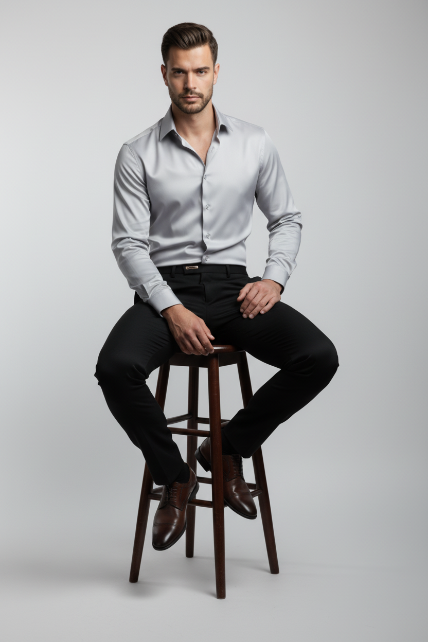 Carlos negro sentado