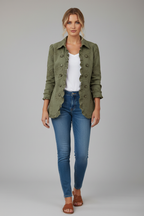 Chaqueta caqui frontal