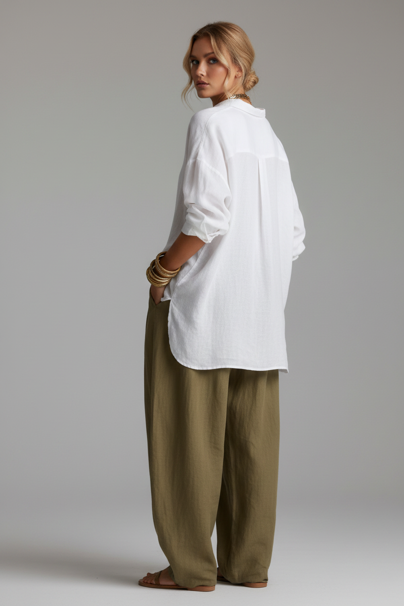 Conjunto khaki espalda