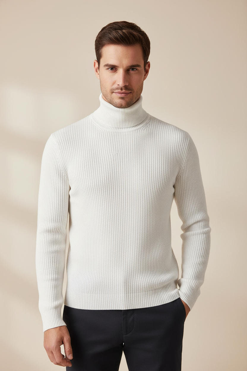 Jersey blanco con modelo masculino
