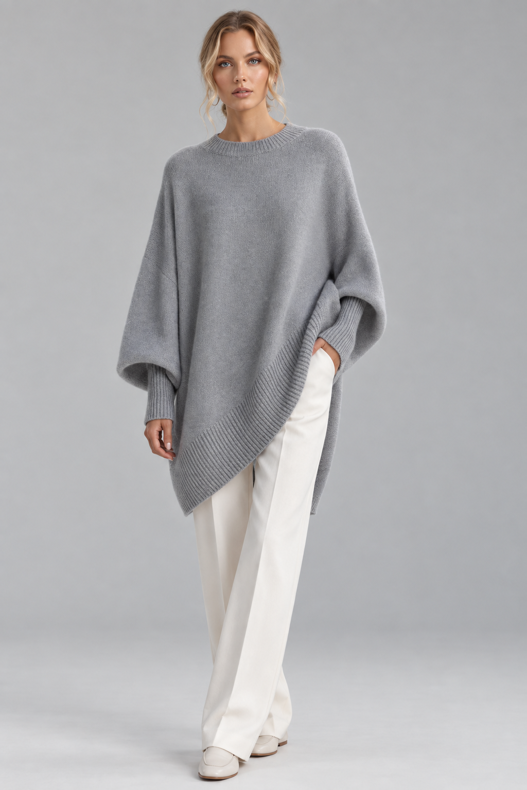 Jersey gris, vista tres cuartos