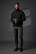 Jersey negro con modelo masculino