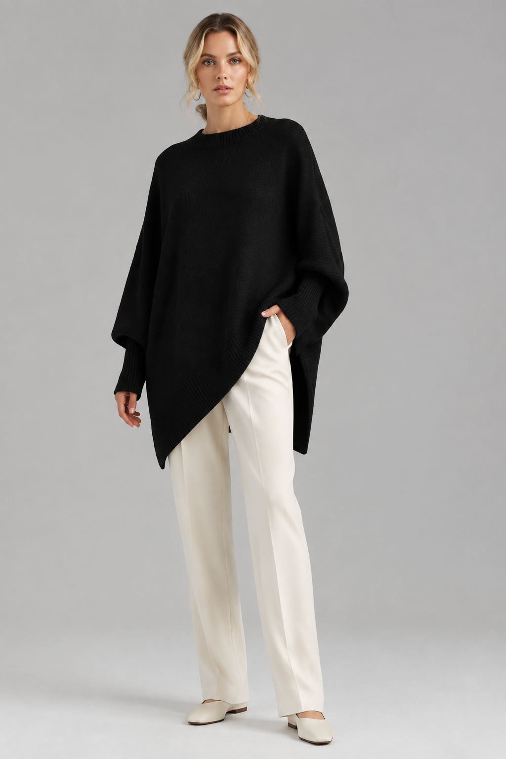 Jersey negro, vista tres cuartos