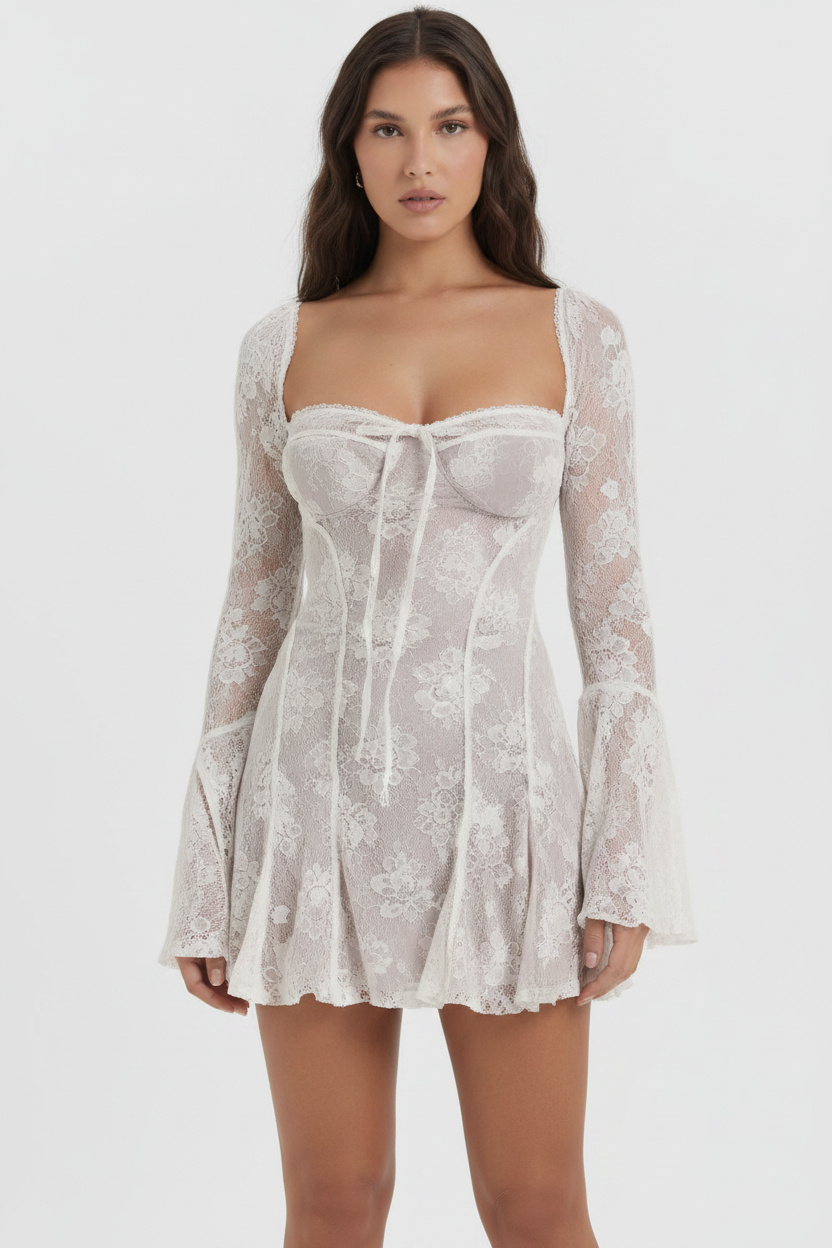 Laura - Minivestido de encaje vintage 2