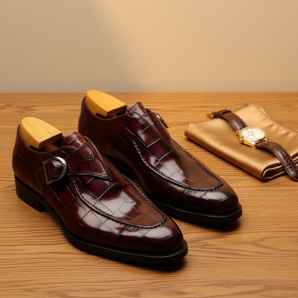 Monk strap marrón - Flat lay
