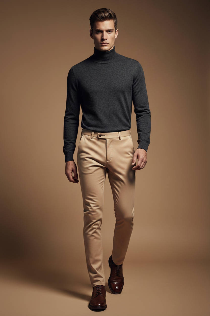 Pantalón beige - caminando