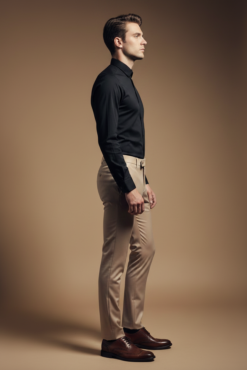 Pantalón beige - perfil