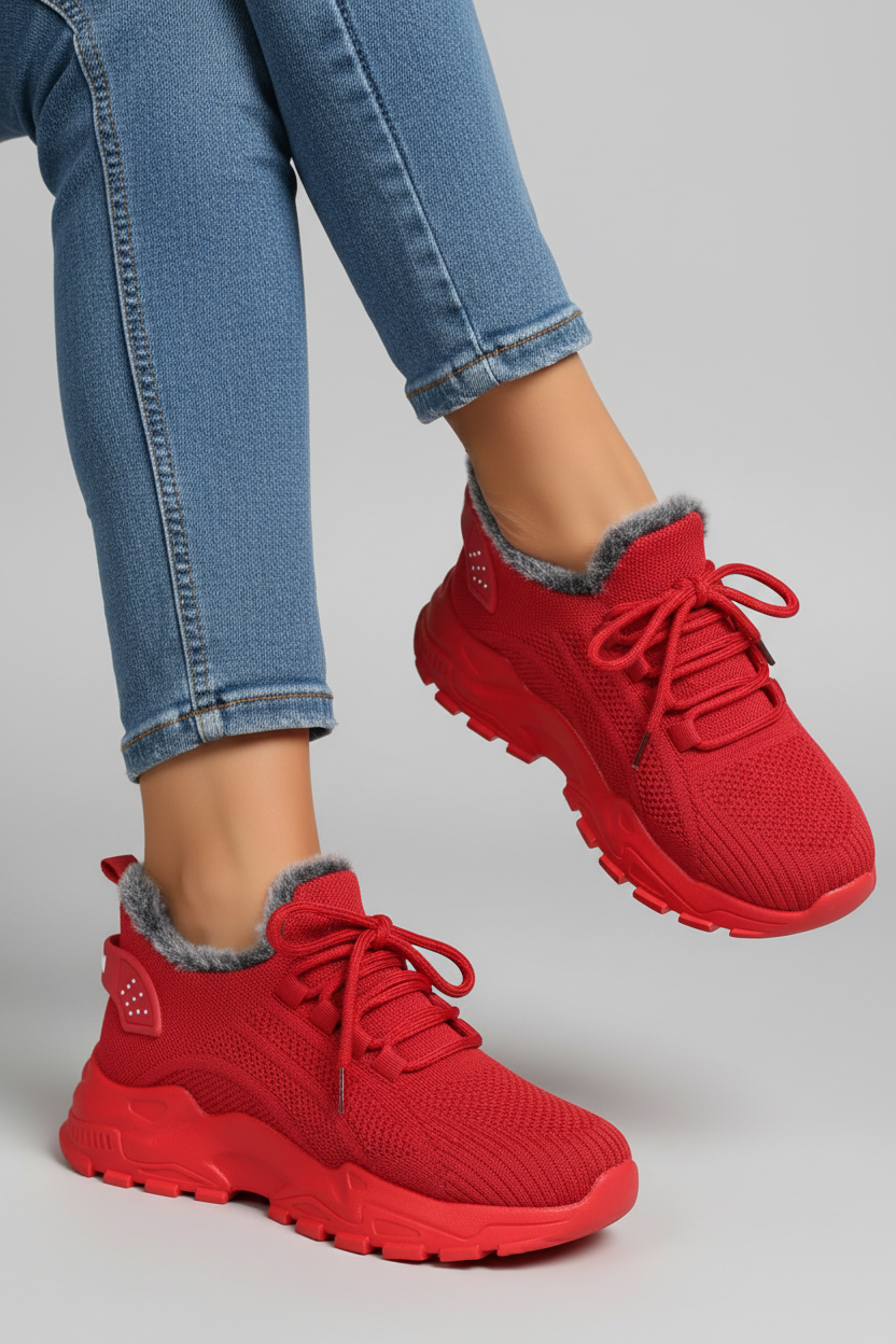 Sneakers rojas tres cuartos