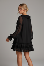 Vestido boho negro espalda